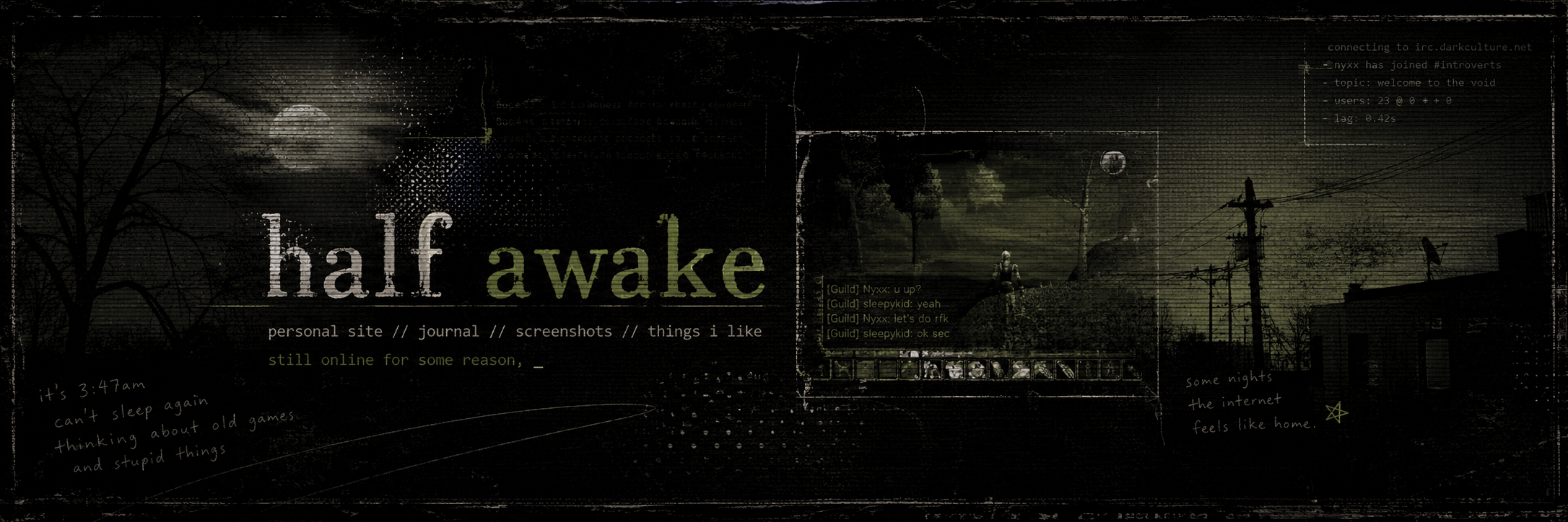 half awake banner